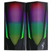 beFree Sound 2.0 Computer Gaming Speakers with LED RGB Lights