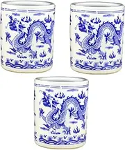 Ciieeo 3 Pcs Organize Your Pens Ceramic Pen Holder Retro Style Perfect for Desktop Art Supplies Storage