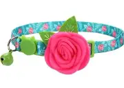 Spring Cat Collar, Floral Kitten Collar Breakaway, Flower Dog Collar for Small
