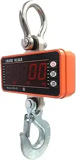 [JAJAJ] Industrial Digital Crane Scale Precision Hanging Scale 1ton LED Display 1000Kg Crane Scale Digital Electronic Weighing Hook Bascula for Farm,Livestock,Factory,Construction(Orange)