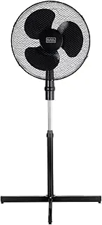 BLACK+DECKER BXFP51005GB 16 Inch Portable 3-in-1 Desk, Pedestal and Wall Fan, 3 Speed Settings, 75 Degree Oscillation, Black