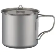 Ergonomic Design 200ml Ti Cup with Foldable Handle for Outdoor Activities