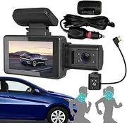 Dashboard Camera for Car - 3 Inch Front Rear Car Camera for Dashboard | Loop Recording 24H Parking Mode Night Vision Equipment for Travel, Trip