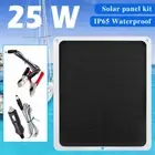 25W Solar Panel Kit Car Battery USB Charger 12V Trickle Home Boat RV ATV Camping
