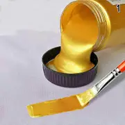 Waterproof 100ml Metallic Acrylic Paint - Gold Color for Statuary Coloring