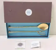 RARE Grant Dawson "MANGROVE Collection 24k GP Salad Fork & Spoon Utensils MIB