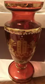 New Vase Murano Blown Crystal Glass 24k Large Sighed Sergio Zane 10 Commandments
