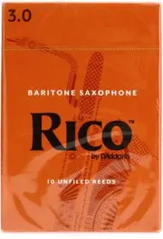 D'Addario Rico Baritone Saxophone Reeds - 3.0 (10-pack)