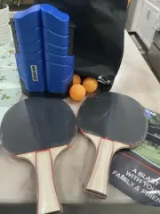 XGEAR Ping Pong Set Retractable Net, 2 Paddles, Balls, Storage Bag NEW X Gear