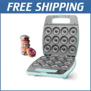 Stylish Aqua Mini Donut Machine - Bakes 12 Treats & Includes Recipe Booklet
