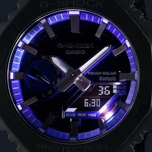 CASIO 卡西歐G-SHOCK GM-B2100AD-2A 全金屬智慧太陽能錶 藍44.4mm