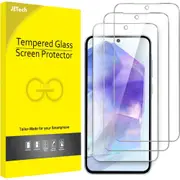 JETech Samsung Galaxy A55 5G 6.6-Inch Screen Protector, 9H Tempered Glass Film, Anti-Scratch, HD Clear, 3-Pack