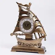 European Style Vintage Alarm Clock Retro Clock for Bedroom Office Napoleon Mantel Clock (Color : Silver, Size : One Size) Aqiong