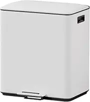 Cefito Pedal Bins Rubbish Bin Dual Compartment Waste Recycle Dustbins 40L White