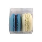 French Macarons Party Favors – 25 Pack (Blue and White)