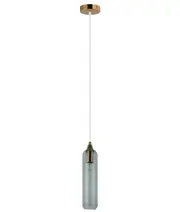 Manga Glass Cylinder Pendant Light Blue