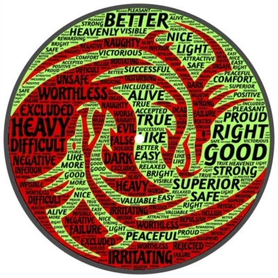 Slipmat Slip Mat for Felt 7" Turntable 45 DJ Record Player WORDS OF CONFLICT 1