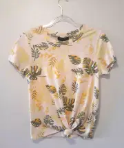 NWT Sanctuary TShirt Top Peach Graphics Leaves Knot Size XS