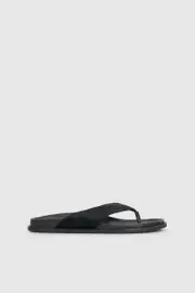 Zita Leather Sandal in Black - CAMILLA AND MARCÆ C&M