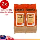 2 x Jumbuck Bbq Cleaning Wipes 12pk Powerful Heavy Duty Food Safe Free Delivery