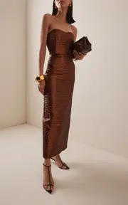[SEV] Jacquard Pencil Cut Maxi Skirt