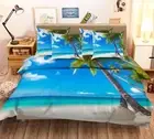 3D Beach Tree 19 Bed Pillowcases Quilt Duvet Cover Set Single Queen AU Lemon