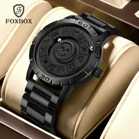 在飛比找蝦皮商城優惠-Foxbox 男士手錶捲軸珠磁力防水休閒運動手錶