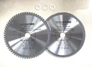 2PC Circular Saw Blade 255mm 100T/60TEETH 30MM BORE With 3 Reduction rings TCT