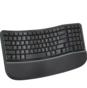 Nulea RT08 Wave Keys Wireless Ergonomic Keyboard with Cushioned Palm Rest,...