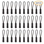 Zipper Pulls, 30Pcs Black Nylon Cord Zipper Pulls Fits Durable Zipper Extensi...