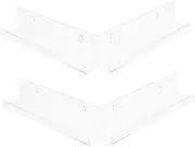 4pcs Acrylic Record Display Rack Transparent Album Storage Holder for Wall Mount and Practical Acrylic Holder for Home Office and Classroom Use