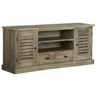 Solid Mindi Wood TV Cabinet 145cm Plasma HiFi Stereo Stand Lowboard vidaXL