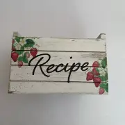 White Wood Crate Recipe Storage Box Strawberry By Ashland Rustic