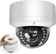 8MP PoE IP 4K Dome Camera with Microphone/Audio, IP Security Camera Outdoor 11pcs IR Night Vision 98ft Waterproof IP66 Indoor Wide Angle HD 2.8mm Lens, Compatible NVR,Not Supported PTZ