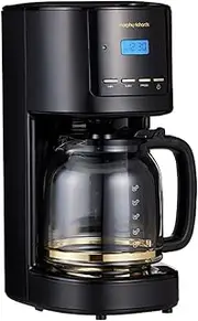 Morphy Richards Ascend 1.5L Coffee Machine Electric Filter 900W Soft Gold/Black