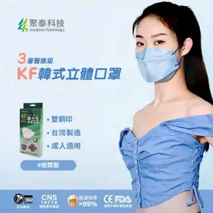 【聚泰科技】4D成人立體醫用口罩 KF94韓版(10入/盒 質感新色)