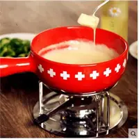 在飛比找ETMall東森購物網優惠-瑞士傳統芝士火鍋奶酪火鍋單柄 陶瓷鍋套裝fondue set
