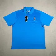 Under Armour Shirt Mens XL Blue Golf Performance Polo Casual Preppy UPF 50 Logo