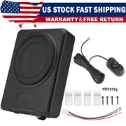 10''inch Car Under-Seat Active Subwoofer Power Amplifier Bass Slim Speaker Black