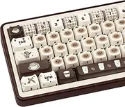 COOMICKEY 133 Keys PBT Keycaps 60 65 75 100 Percent, Mao Profile Dye Sublimation, Cute Custom Keyboard Keycaps Set for 61/64/68/84/87/100/104/108 Cherry MX Mechanical Keyboard