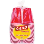 Glad Everyday 18 Oz. Red Plastic Cups (40-Count) BBP25519 Glad Everyday BBP25519