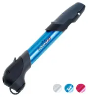EyezOff GP96 Alloy Mini Bike Pump (Black/Blue Aluminium) w/ mounting bracket