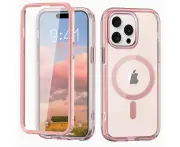 IPhone 15 Pro Max Case,Compatible With MagSafe,Shockproof Protective Case,Scratch-Resistant Back Cover-Pink