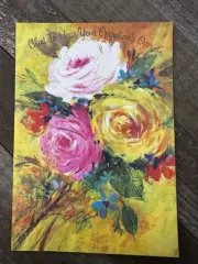Vintage “Glad To Hear Your Operation’s Over” Get Well Greeting Card – Floral