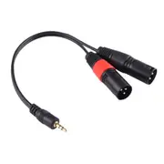 30Cm Metal Head 3.5Mm Male To 3 Pin Xlr Cannon Male Audio Connector Adapter Cable