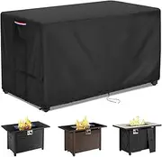 Youlvy Fire Pit Cover Rectangular 64 Inch - Waterproof Outdoor Fire Table Cover Rectangle Heavy Duty, 600D Patio Propane Gas Firepit Cover Rectangular Tear Weather Resistant - 64 x 30 x 26 Inch