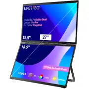 UPERFECT Folding Monitor 18.5" Dual Portable Display Laptop Monitor Extend