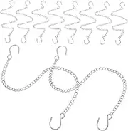 MAGICLULU 10Pcs Heavy Duty Hanging Chains with Hooks for Bird Feeders Planters Lanterns and Ornaments Versatile for Outdoor and Indoor Decor