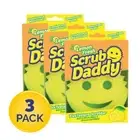 3 x Scrub Daddy Lemon Fresh Sponge Scratch Free Cleaning Scrubber Shark Tank