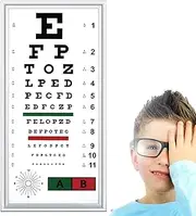 LED Eye Chart Light Box, Standard Logarithmic Eye Chart, 2.5/5 M Distance Measurement, No Fade and No Glare, Eye Vision Chart for Home Hospital Clinic